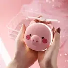 Mini Fan Pink Piggy USB Rechargeable Handheld Portable Mirror Makeup GXO N4R1
