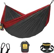 Wise Owl Outfitters Hammock Camping Double & Single with Tree Straps - USA Based Hammocks Brand Gear, Indoor Outdoor Backpacking Survival & Travel, Portable