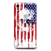 Skins Decal Wrap for Apple iPhone XR - U.S.A. Flag Skull Drip