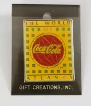 Vintage 90s The World of Coca-Cola Hat Lapel Pin Atlanta Coke