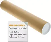 Mailing Tubes with Plastic Caps Shipping Cardboard Blueprints Artwork Pos