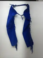NOS Children’s Blue Whitman Show Chaps With Fringe Adjustable Waist 35” L-29