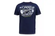 Duke Mens D555 Bronte All American Guitar Guitar Kingsize T-Shirt (Navy) - UTDC452