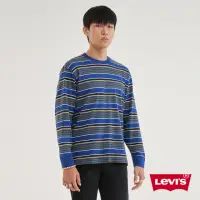 在飛比找momo購物網優惠-【LEVIS 官方旗艦】男款 寬鬆版長袖條紋T恤 / 迷你字