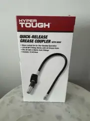 Hyper Tough Steel Pro Locking Coupler with 18in Black Hose and Swivel Adapter
