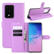 For Samsung Galaxy S20 Ultra Case, Vibrant PU Leather Wallet Cover with Stand, Purple