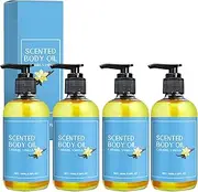 Orena Body Oil Caramel Vanilla, Orena Caramel Vanilla body oil,Natural Fragrances Body Oil, All-round Nourishing and moisturizing for All Skin Types,Hydrating and Nourishing (4PCS)