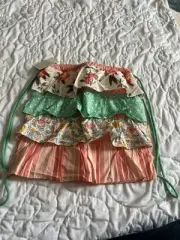 NWT Matilda Jane Girls Floral Pink Ruffle Drawstring Bag