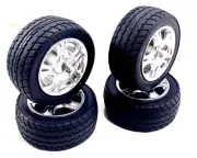 Tamiya C-Shaped 10-Spoke Wheels (4) With S-Grip Tires M03 M04 M05 M05 Mounted