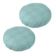 2 Pcs Bar Stool Cover Elastic Bar Stool Seat Covers for 14"-18" Chair Light Blue