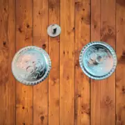 Action Company 1" Silver Plated Conchos Set of 2