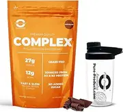 Pure Product Australia - Whey Protein Blend (WPI + WPC + CASEIN) Powder - 100% Premium Grass-Fed AU & NZ - 28g Protein per Serve - 13g BCAAs - Non-GMO - 10kg (300 Servings) - Chocolate + Glass shaker