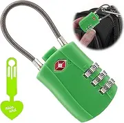 VONJUMA TSA Luggage Locks 3-Digit Combination Security Lock Travel Lock Combination Lock Padlock with 1 Luggage Tag Code Lock for Travel Luggage Suitcase Bag Locker Green