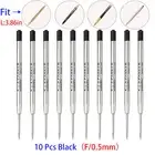 10 PCS Black Ballpoint Pen Ink Refills Fine Point For Parker Style Replace