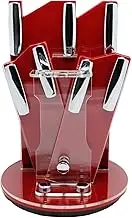360 Degree Folding Acrylic Kitchen Knife Holder Rotating Knife Block 3'' 4'' 5'' 6'' Knife Tool
