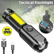 Waterproof USB Rechargeable 990000LM CREE LED Tactical Flashlight Torch Zoomable