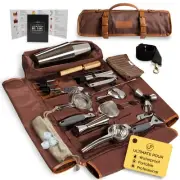 Bartender Kit Travel Bag with Cocktail Shaker Set | Portable Bartending Mixol...