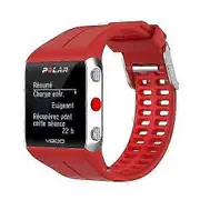 For Polar V800 GPS Smart Watch Two-color Steel Buckle Watch Band Red-Red