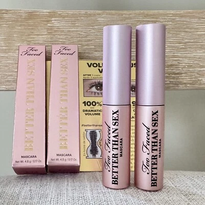 Too Faced Better Than Sex Mascara - 0.17 oz / 4.8 g Each (Travel Size) - 2 PACK