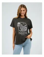 [All About Eve] Paradise Found Standard Tee in Washed Black
