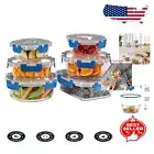 Stackable 12-Piece Borosilicate Glass Meal Prep Containers – Dishwasher Safe