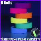 6X Luminous Fluorescent Tape Glow In The Dark Night Self-adhesive Safety Sticker
