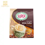 SUPER Instant Coffee Charcoal Roasted Heritage White 15 Sachets -Halal Certified