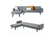Foret 5 Seater grey Sofa Bed Modular Corner Lounge Couch