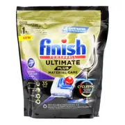 35pc Finish Powerball Ultimate Plus Glass Material Care Dishwasher Tablets