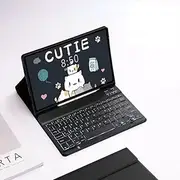 [Jarttarn] Compatible with Samsung Tablet Galaxy Tab S9 11inch 2023 Protective Case with Backlit Bluetooth Keyboard, Solid Color Magnetic Case with Pen Slot for Galaxy Tab S9 (Black)