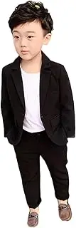 [Kromoc] Boys' 2-Piece Set Suit One Button Jacket and Pants for Formal Prom Daily Tuxedos