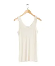 Lemaire Fine-Ribbed Scoop Neck Tank Top L,M White