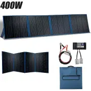 SARONIC 12V 400W Folding Solar Panel Blanket Caravan Mono Completed Kit With Leg