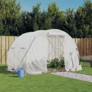 Steel Frame Greenhouse Walk-in Tunnel Garden Shed Plant House White 6m 3x2x2m