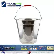 Stainless Steel Bucket with Handle 10Ltr Heavy Duty Quality 10L Marine Pail