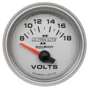 Autometer Ultra-Lite II Voltmeter Short Sweep - 2 1/16 Inch, 8 - 18V, AU4992