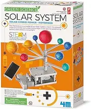 4M Green Science Solar System Toy, Build a Solar System Model, Rotating Planetarium, Solar Hybrid Power, Learn Key Physics Principles