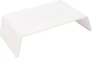 Acrylic Stand Riser Universal Computer Desktop Ergonomic Laptop Stand Bracket Organizer for Desk Gamers Home Office Compat with PC Laptop MUL Dia White Trapezoid Shape