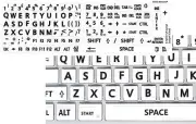 English UK large white letters keyboard sticker