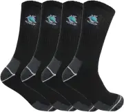 Cronulla-Sutherland Sharks Heavy Duty Reinforced Heel and Toe Work Boot Socks 4