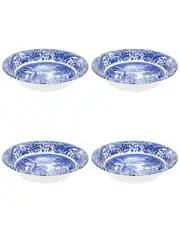 Spode Set of 4 Blue Italian Ascot Cereal Bowls