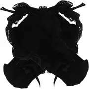 [LIFKOME] 1pair Charming Bow Trim Invisible Liner Socks for Women Lightweight Cotton Dance Socks Elegant Lace Design for Ballet Flats and Low-cut Shoes