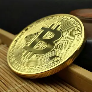 24K 仿金 Bitcoin 金幣BTC外幣美元世界錢幣 比特 紀念幣硬幣