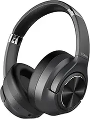 FORALL Hybrid Active Noise Cancelling Headphones, 60H Playtime Over Ear Bluetooth Headphones, Hi-Res Audio, Deep Bass, Multiple Modes, Foldable Wireless Headset - Black