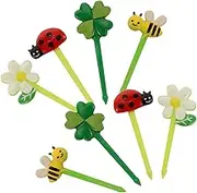 Cabilock 5 Pack Fruit Decoration Signs Bee Kitchen Accessories Kids Lunch Box Decor School Lunch Box Snack Picks