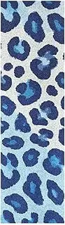 Amooorous Cheetah Fur Skin Blue Decorative Skate Board Grip Tape Anti-Tearing Grip Tape for pro Scooters Anti Slip Cruiser Griptape 33×9 Inch