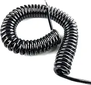 Coiled Extension Cord, 22AWG Expandable Wire Wire Cable 8 Core 10 Core 14 Core Black Power Cord Retractable Coil(10 Core,Stretch 3 Meter)
