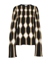 Chloé Geometric Pattern Knitted Jumper S,XS Black