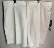 WALTER HAGEN P 11 COLLECTION Polyester Spandex Golf Shorts W42 9” White NWT