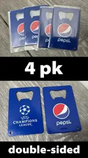 4pk Pepsi UEFA Champions League Custom Bottle Opener, Blue